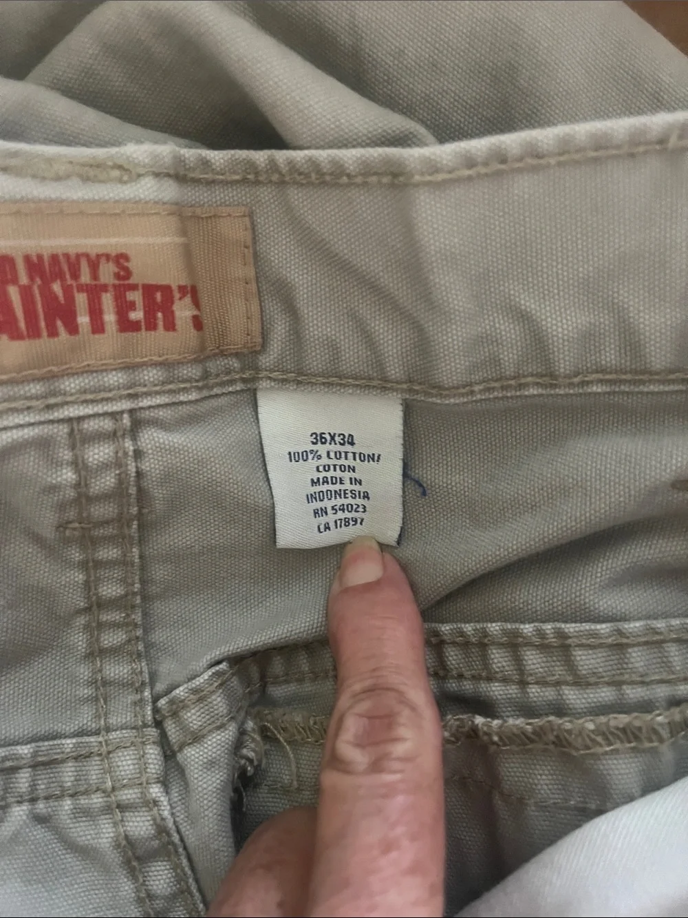 Old Navy Painter’s Men's Straight-Leg Pants  Light Khaki Size 36x34